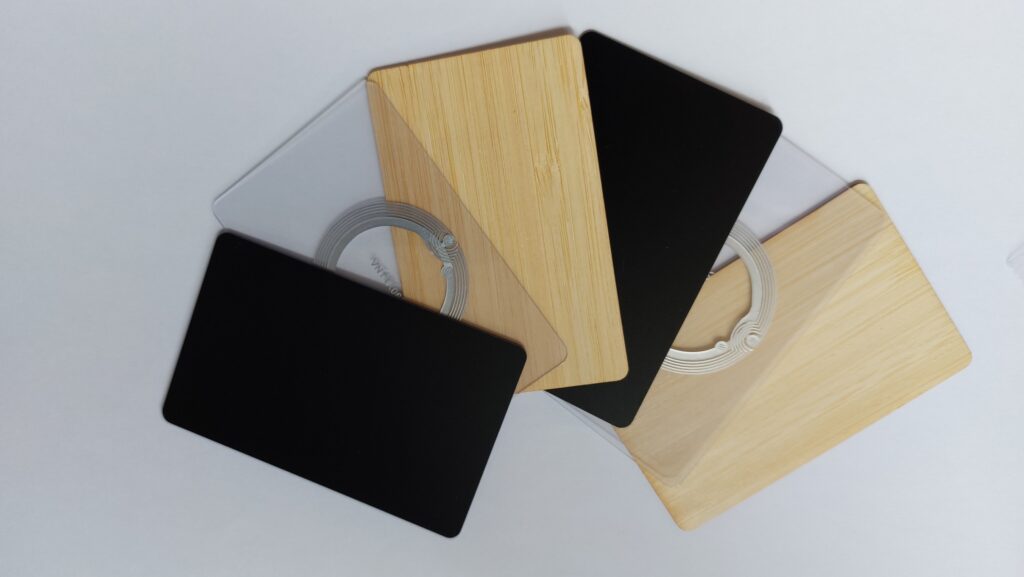 Bamboo, Clear and Black NFC Cards