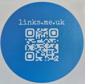 Large links.me.uk NFC Weatherproof Sticker